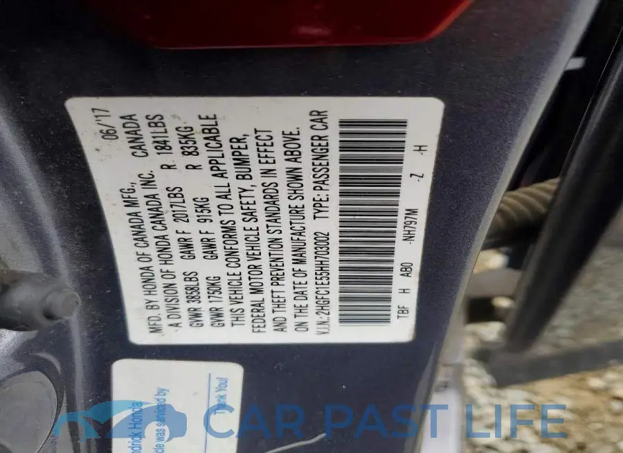 2HGFC1E55HH703002# 13