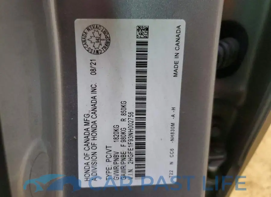 2HGFE1F93NH002756# 13
