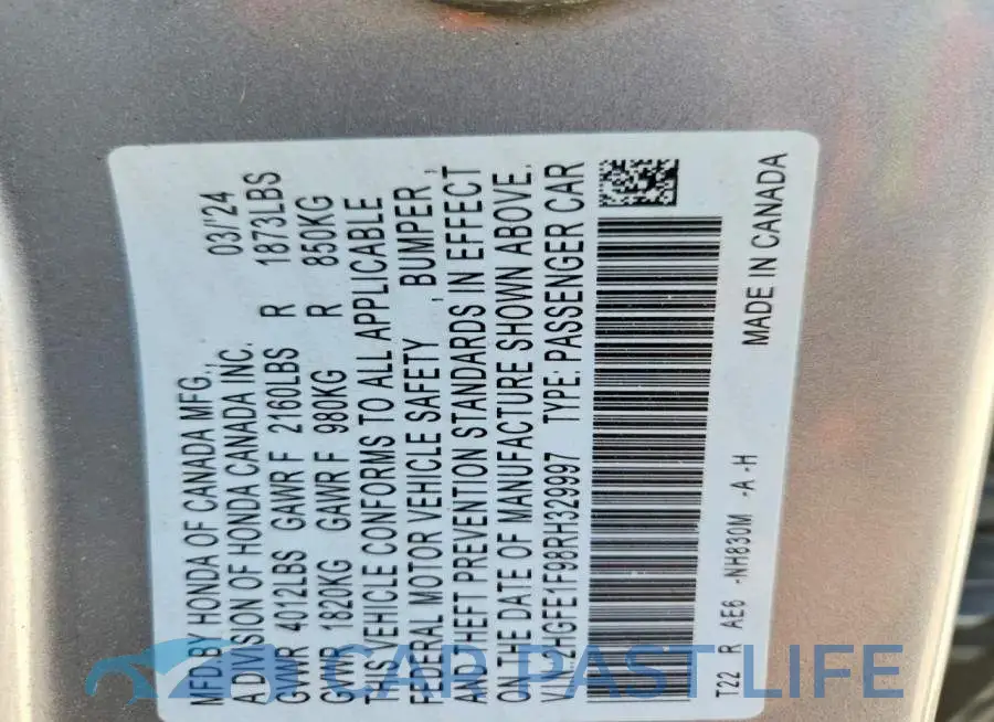 2HGFE1F98RH329997# 13