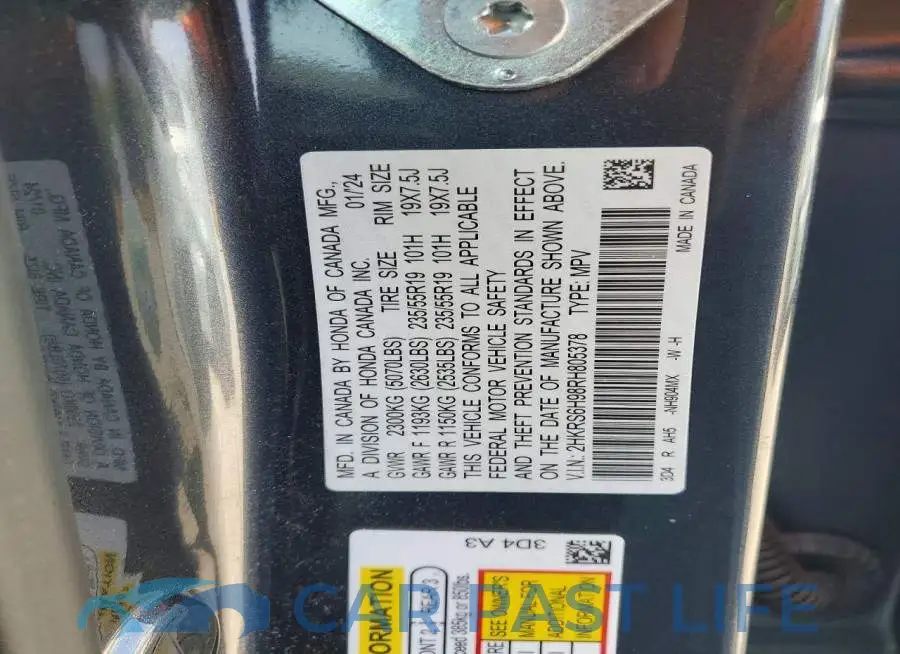 2HKRS6H98RH805378# 13
