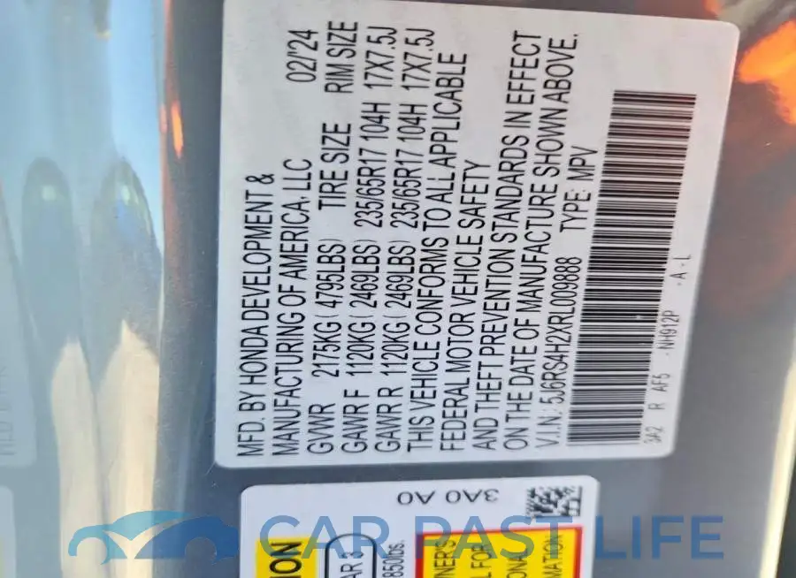 5J6RS4H2XRL009888# 14
