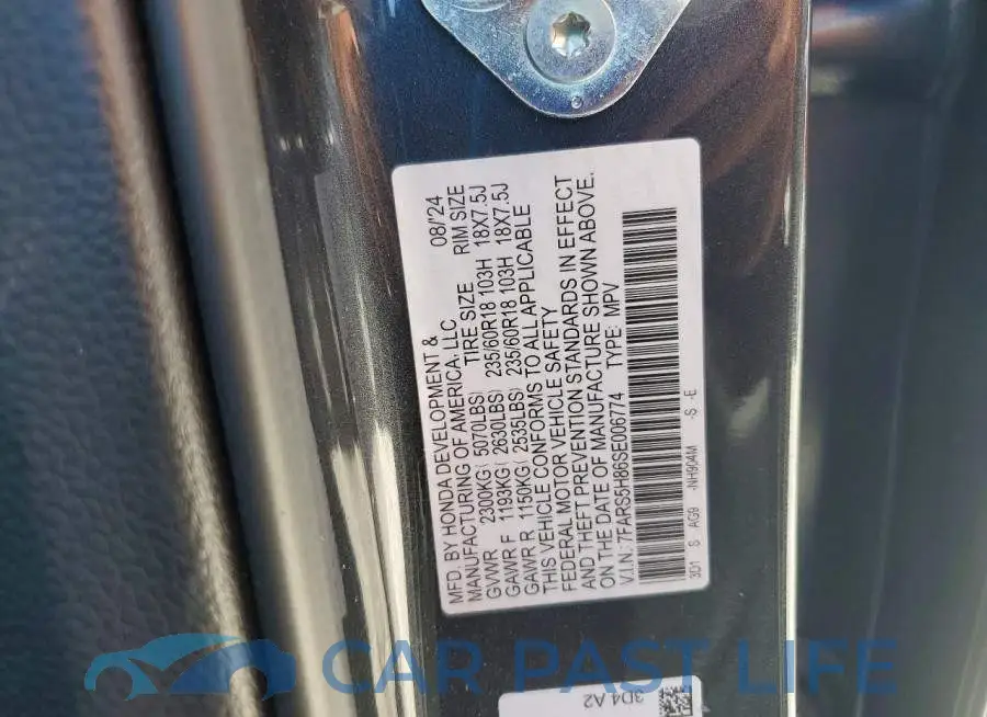 7FARS5H86SE006774# 12
