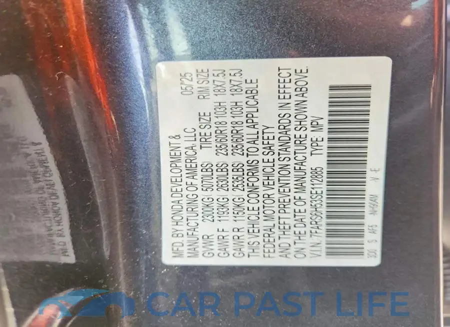 7FARS6H53SE112885# 13