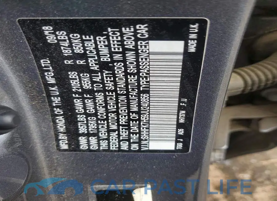 SHHFK7H59JU240856# 12