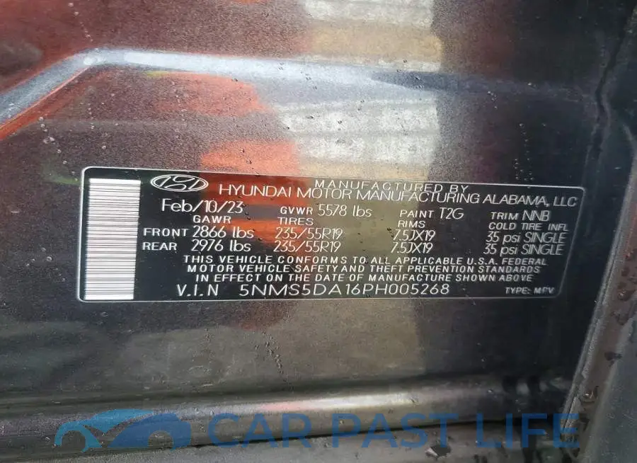 5NMS5DA16PH005268# 13