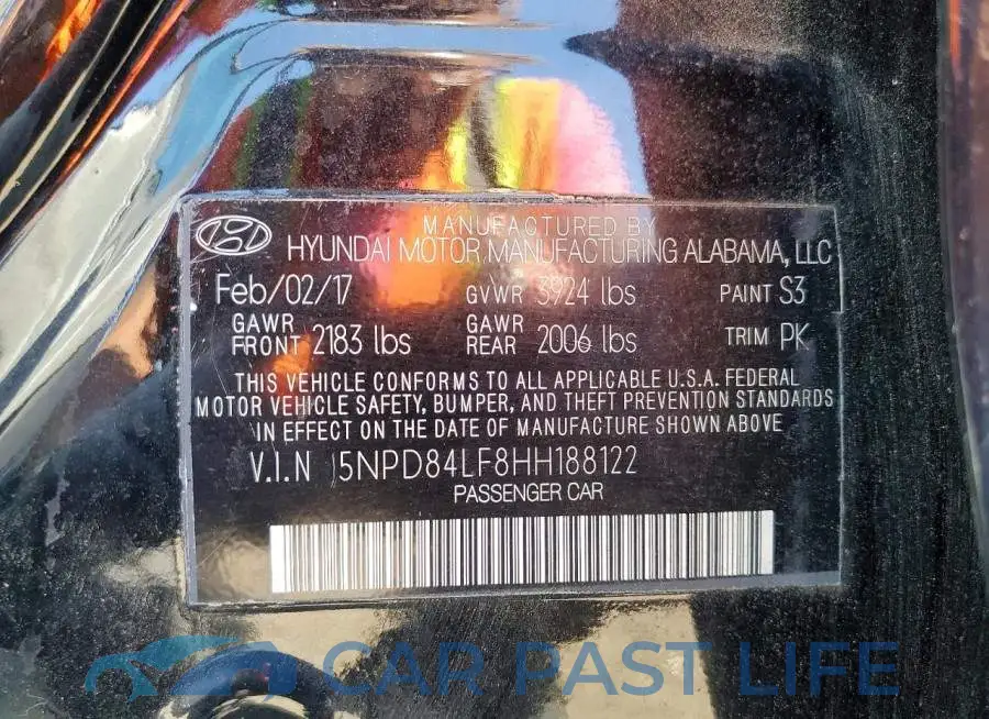 5NPD84LF8HH188122# 12