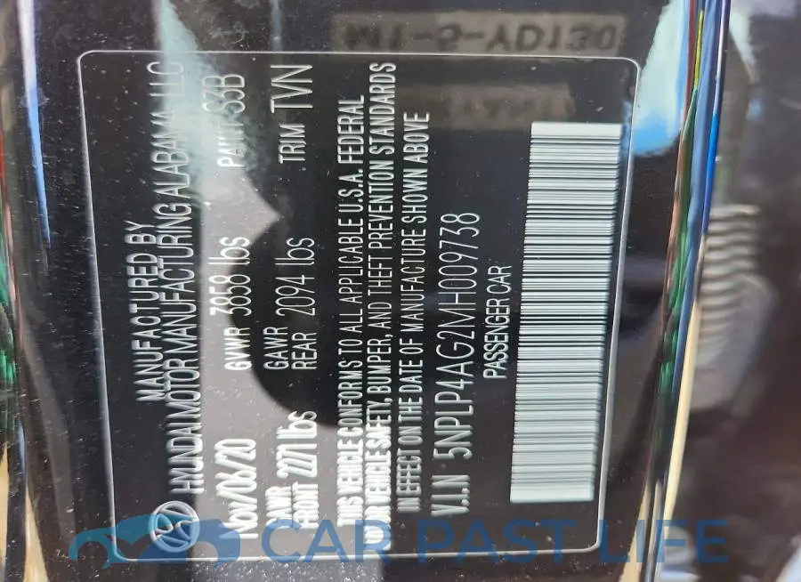 5NPLP4AG2MH009738# 12