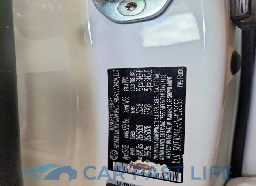 5NTJDDAF7NH028053# 12