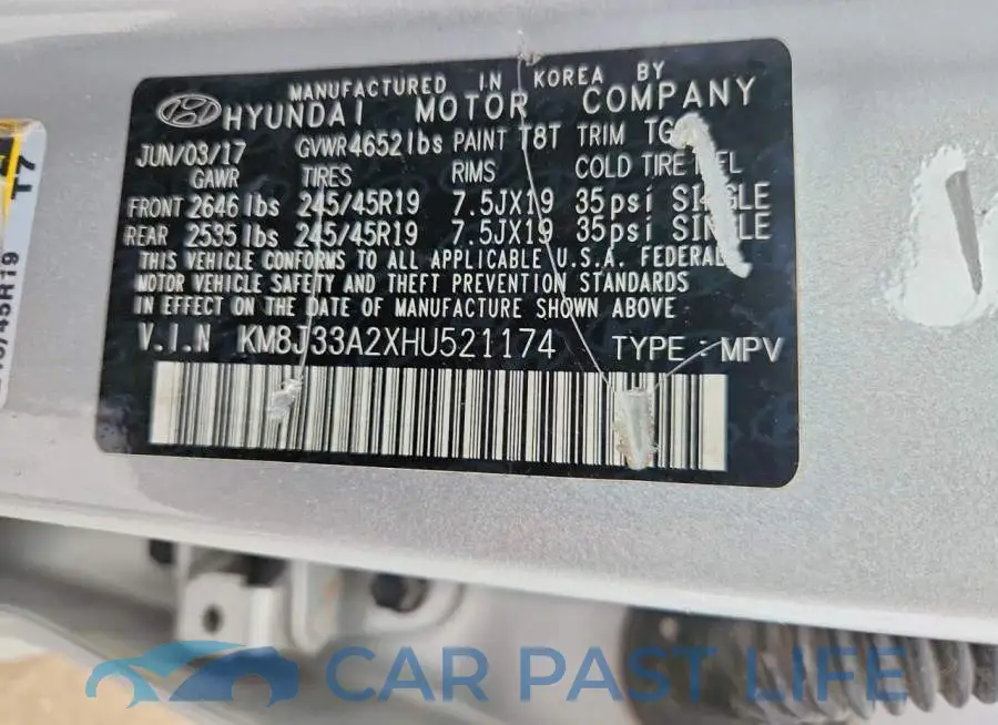 KM8J33A2XHU521174# 13