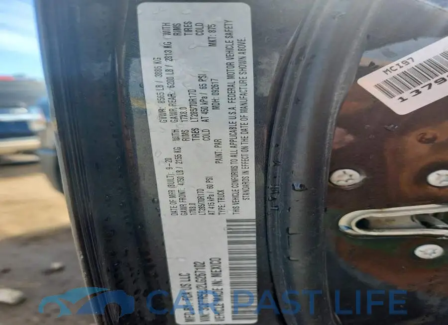 3C6TR5EJ2LG267102# 12