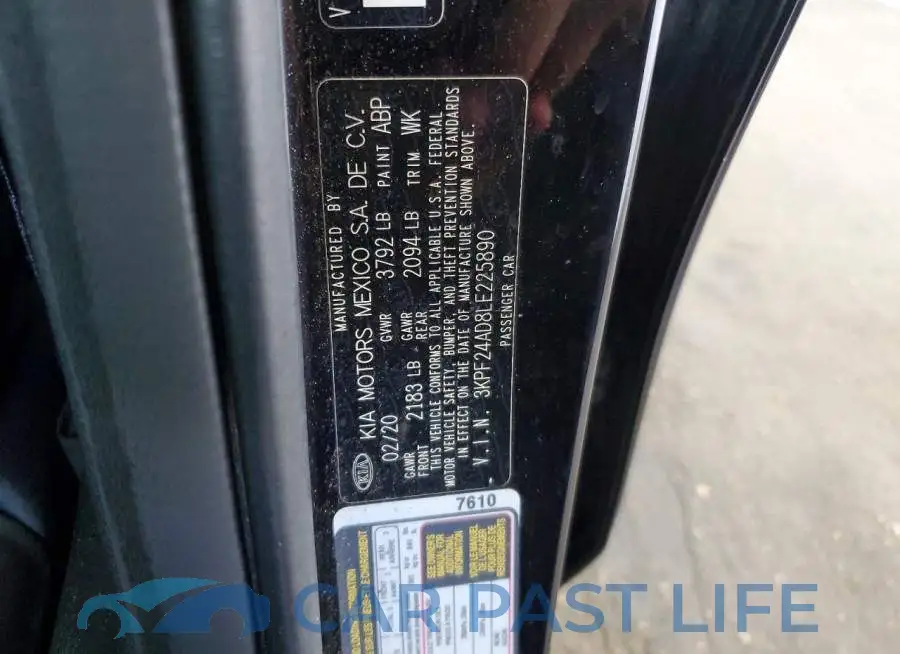 3KPF24AD8LE225890# 12