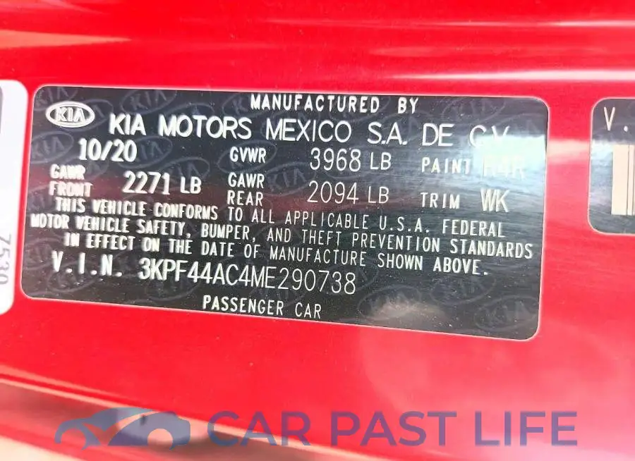 3KPF44AC4ME290738# 12