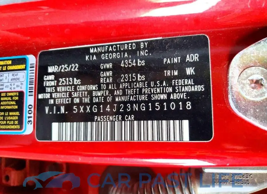 5XXG14J23NG151018# 13