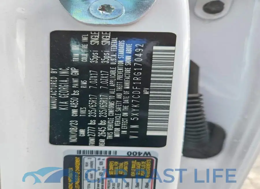 5XYK7CDF1RG170492# 13