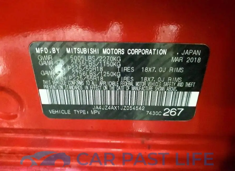 JA4JZ4AX1JZ054542# 14