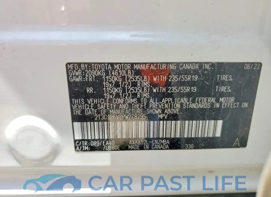 2T3C1RFV8PW278295# 13