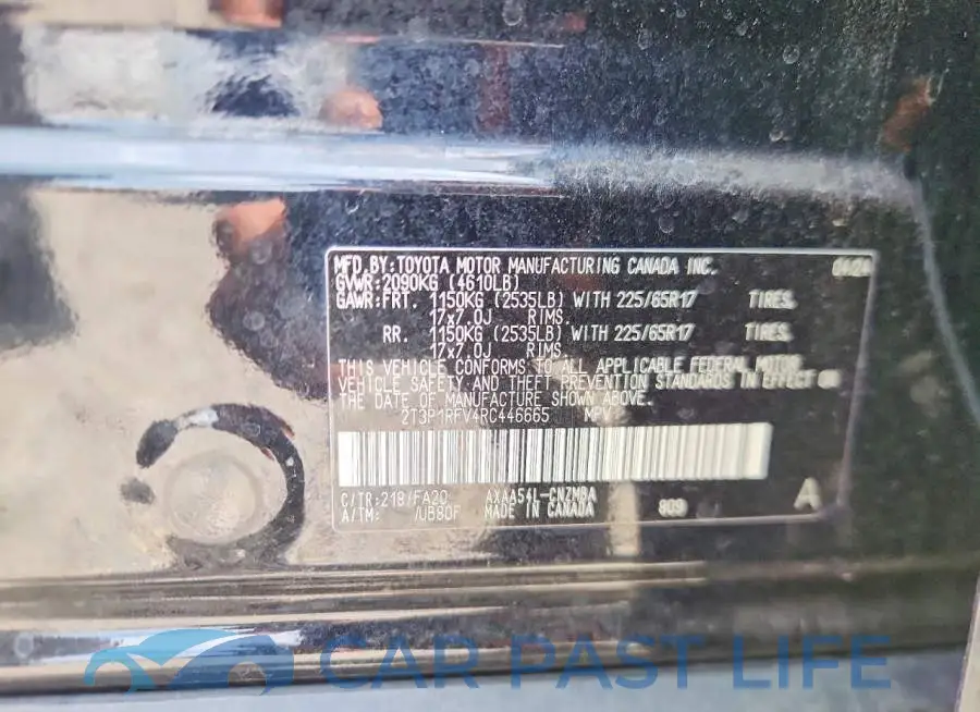 2T3P1RFV4RC446665# 13