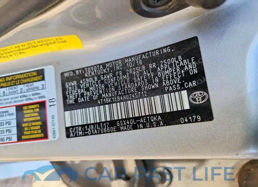 4T1BK1EB4HU245712# 13