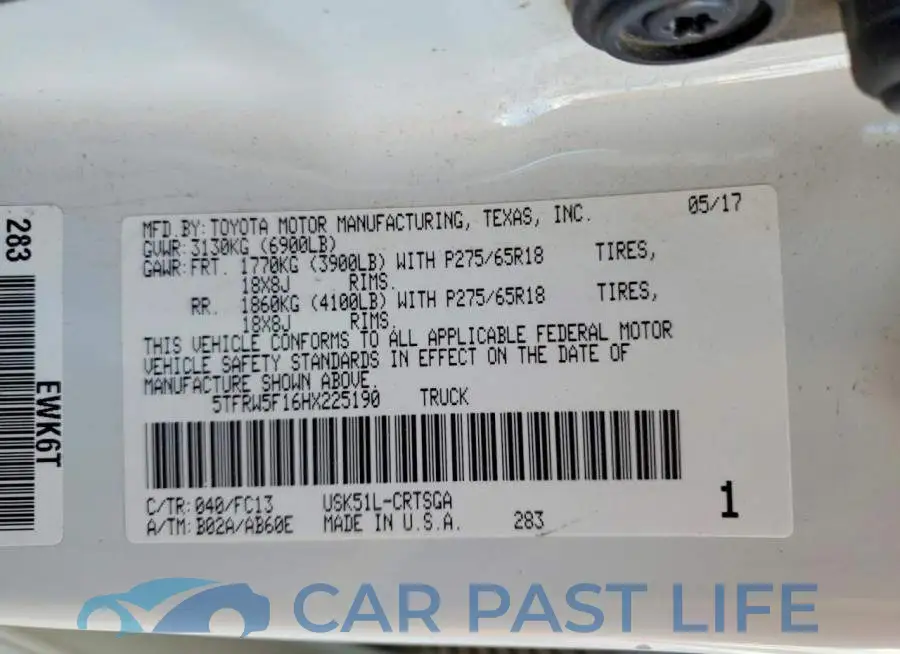 5TFRW5F16HX225190# 12