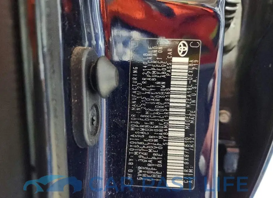 5YFB4MDE1RP108169# 12
