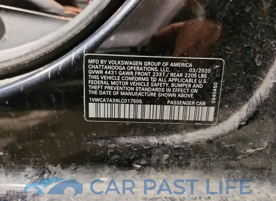 1VWCA7A39LC017505# 12