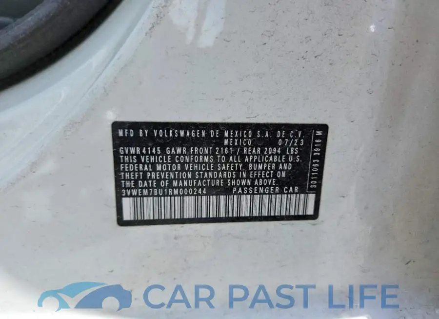 3VWEM7BU1RM000244# 13