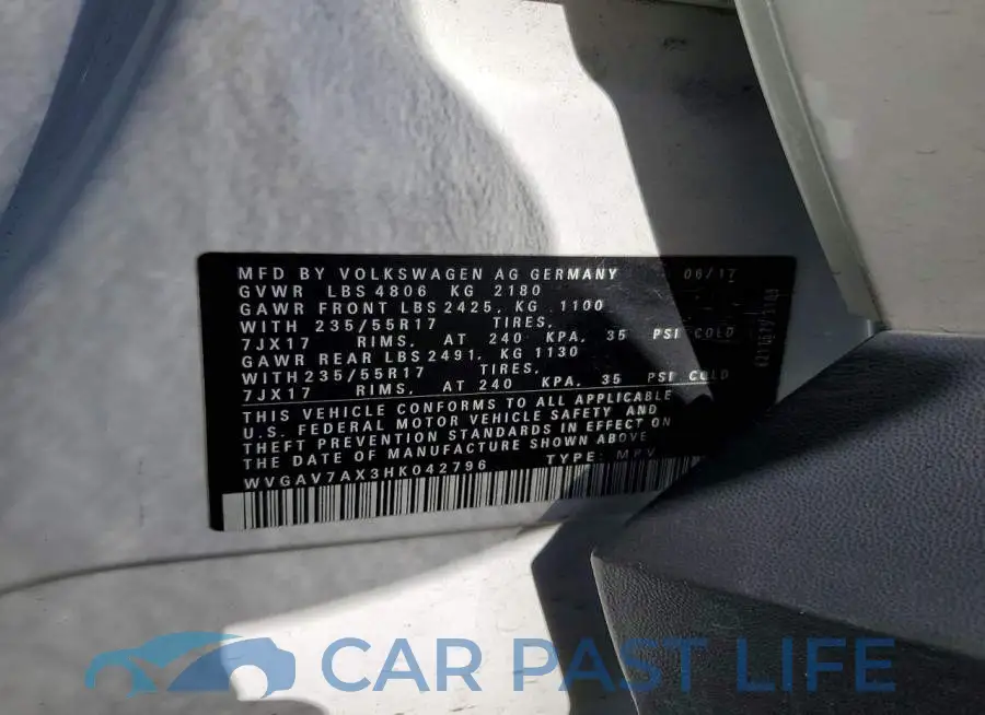 WVGAV7AX3HK042796# 13