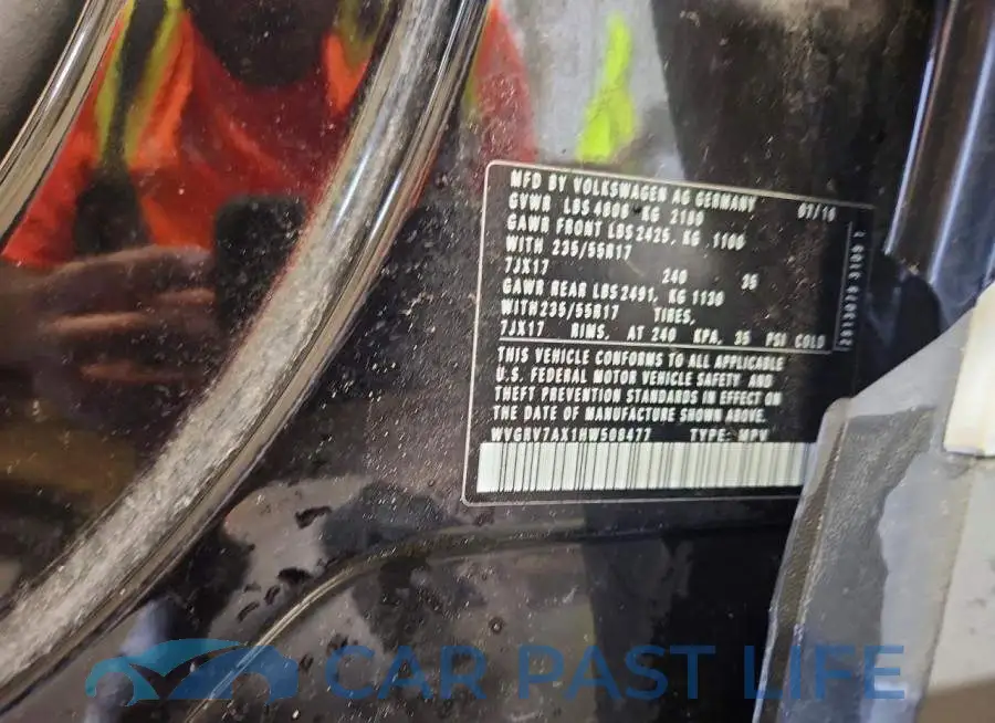 WVGRV7AX1HW508477# 13