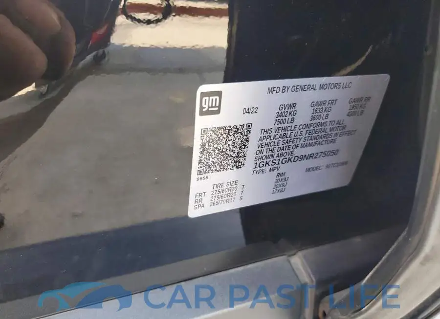 1GKS1GKD9NR275050# 13