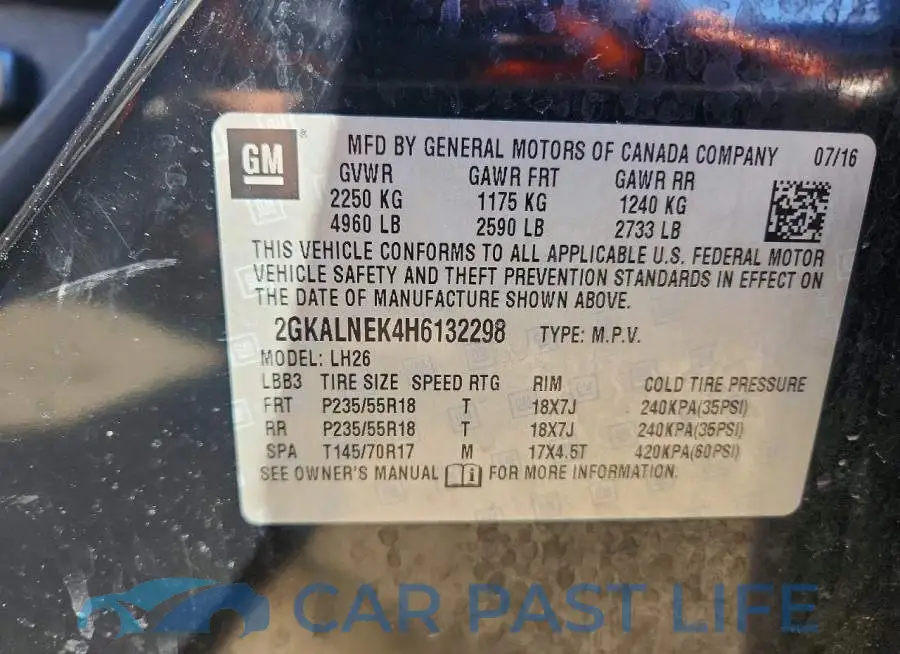 2GKALNEK4H6132298# 13