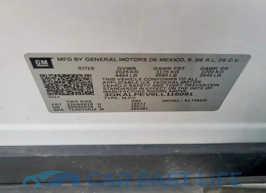 3GKALPEV9LL116091# 13