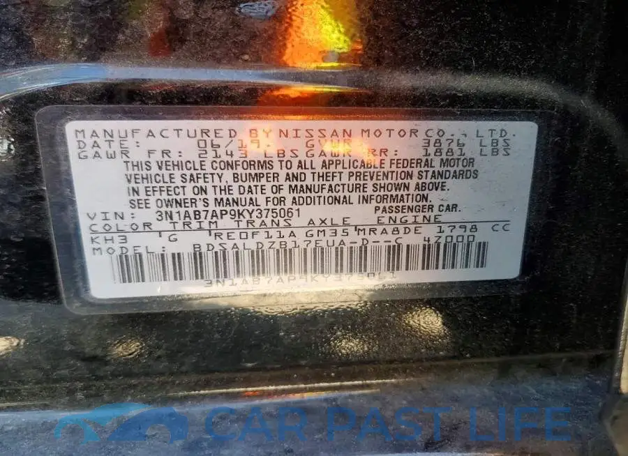3N1AB7AP9KY375061# 12