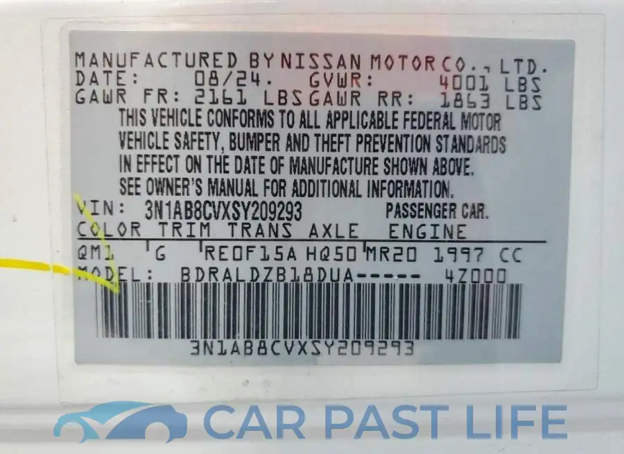 3N1AB8CVXSY209293# 13