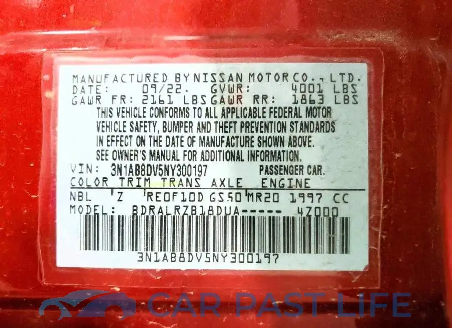 3N1AB8DV5NY300197# 12