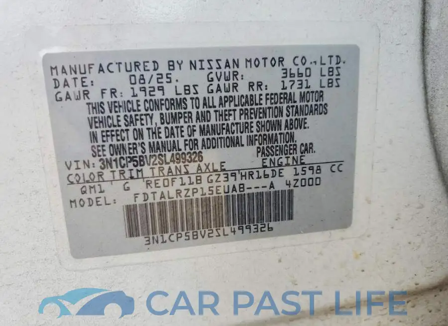 3N1CP5BV2SL499326# 13