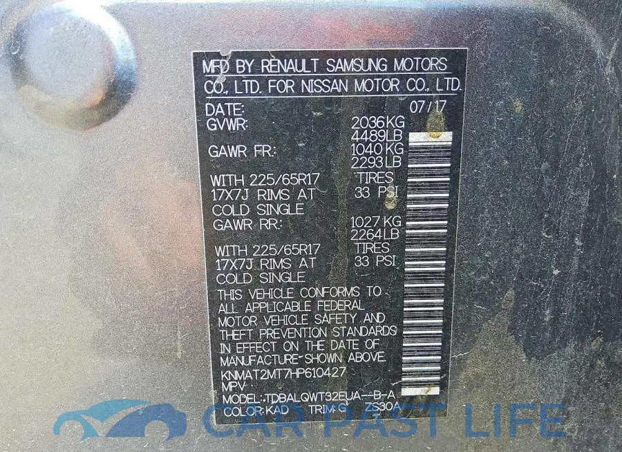 KNMAT2MT7HP610427# 14