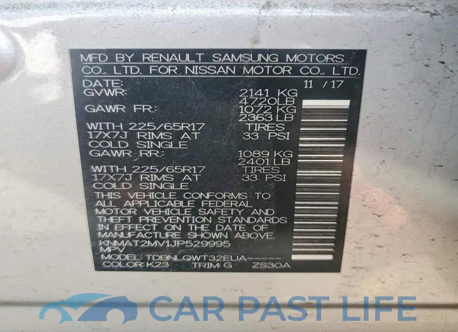 KNMAT2MV1JP529995# 13