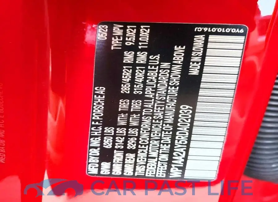 WP1AA2AY5RDA02039# 13