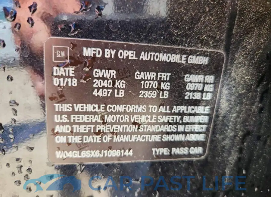 W04GL6SX6J1096144# 12