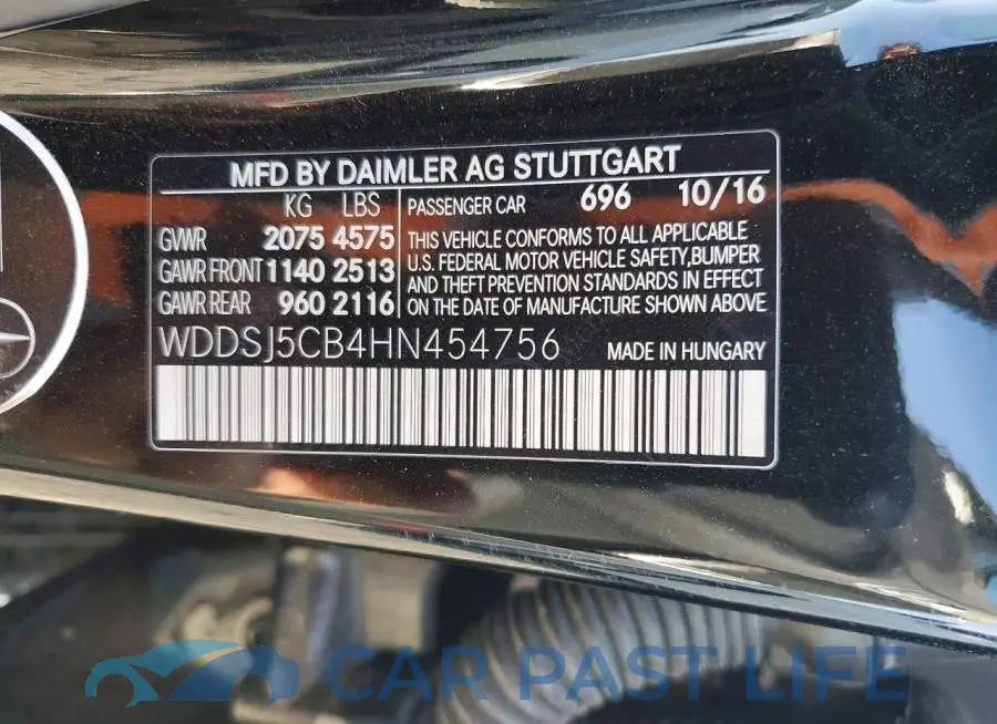 WDDSJ5CB4HN454756# 12