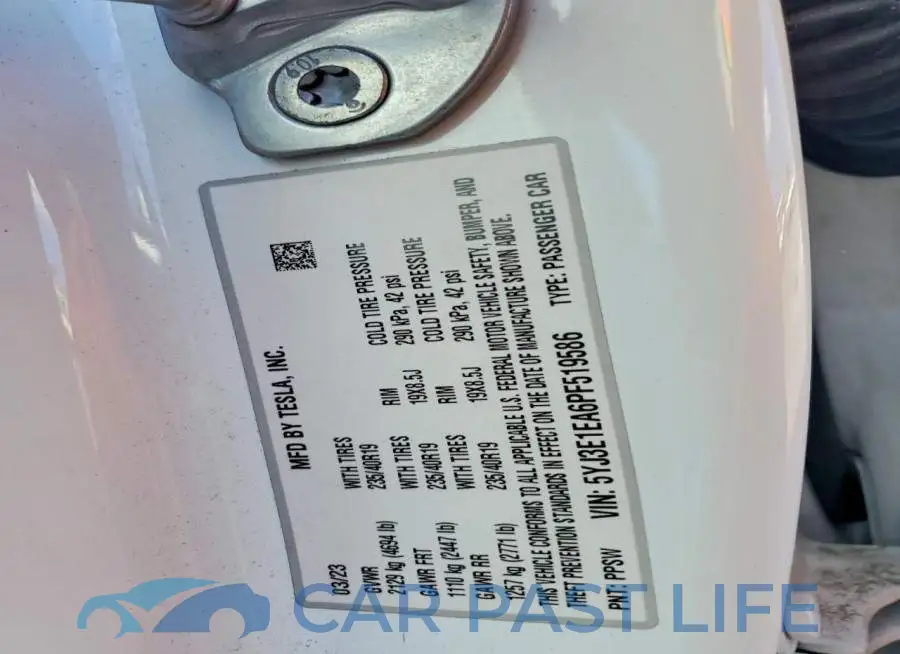 5YJ3E1EA6PF519586# 12