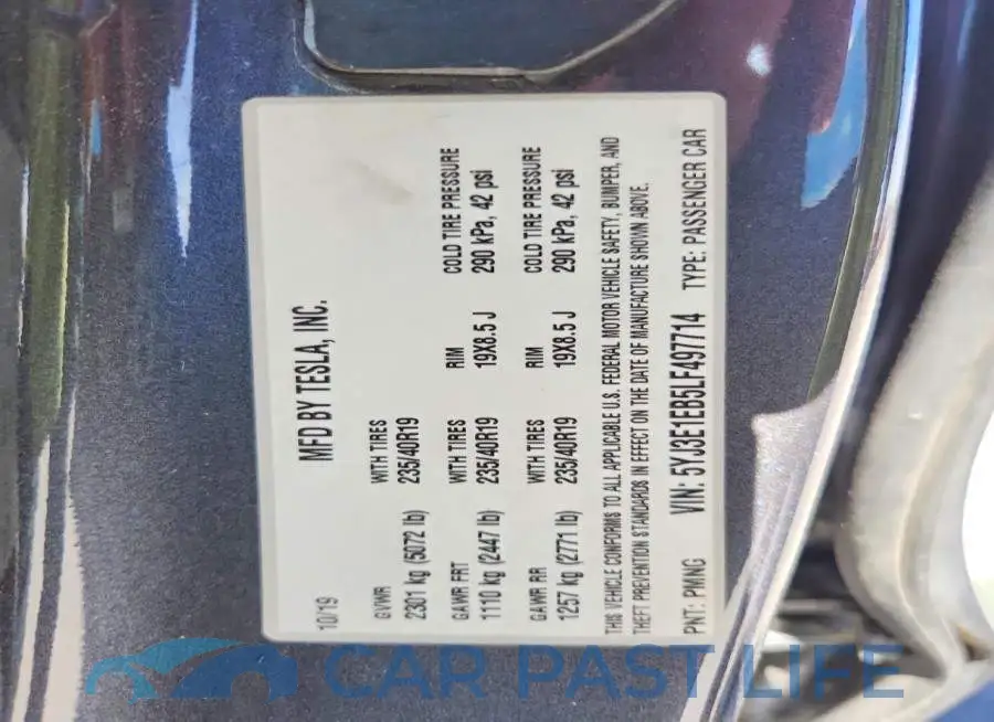 5YJ3E1EB5LF497714# 12
