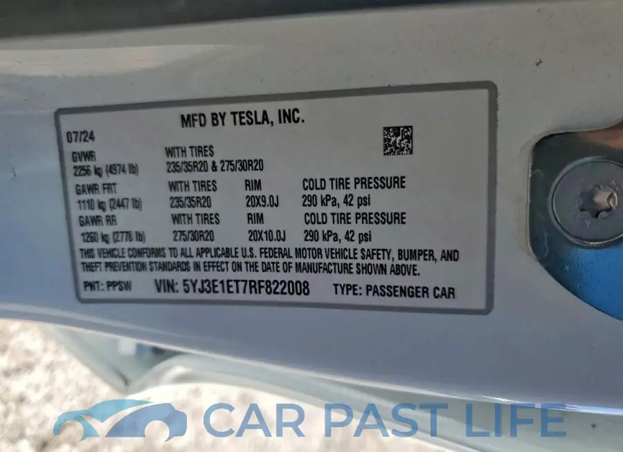5YJ3E1ET7RF822008# 13