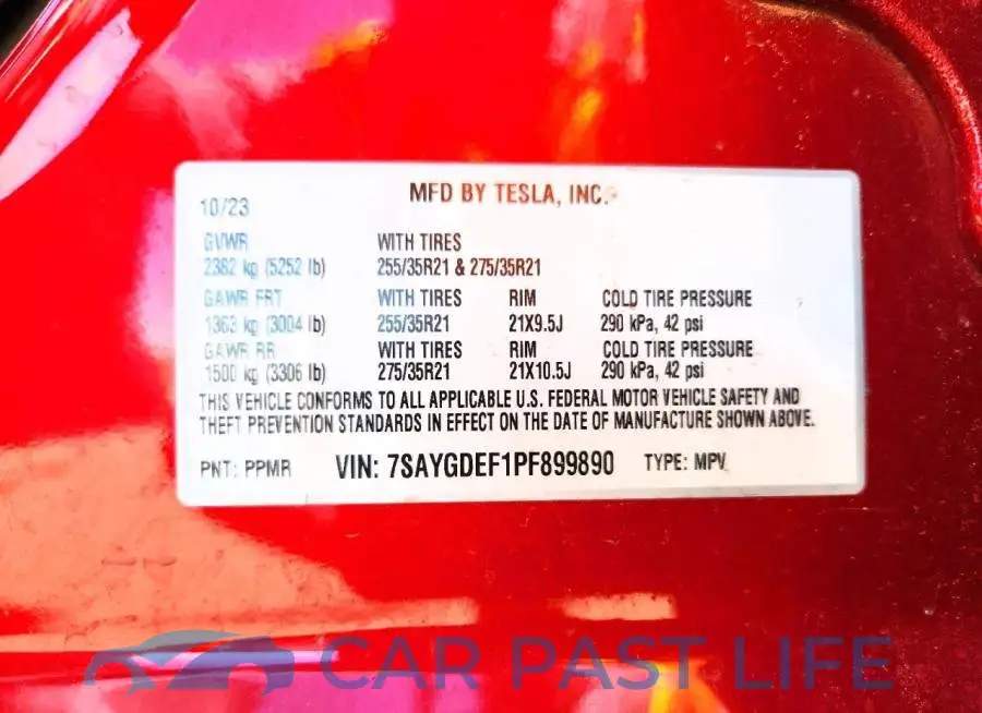 7SAYGDEF1PF899890# 13
