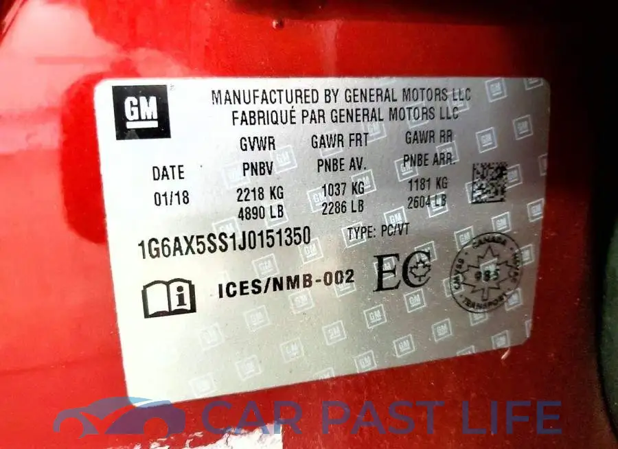 1G6AX5SS1J0151350# 12