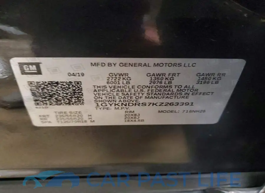 1GYKNDRS7KZ263391# 14