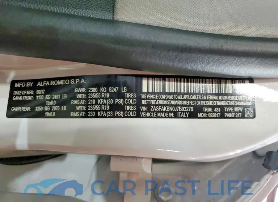 ZASFAKBN0J7B93276# 13
