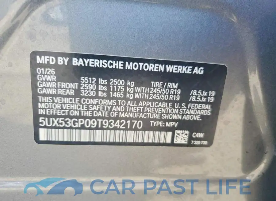 5UX53GP09T9342170# 13