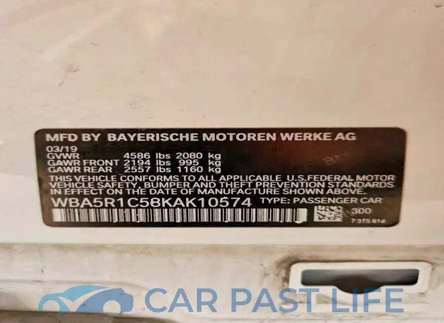 WBA5R1C58KAK10574# 13