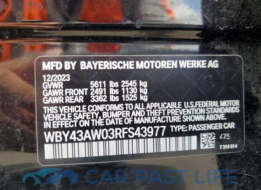 WBY43AW03RFS43977# 12